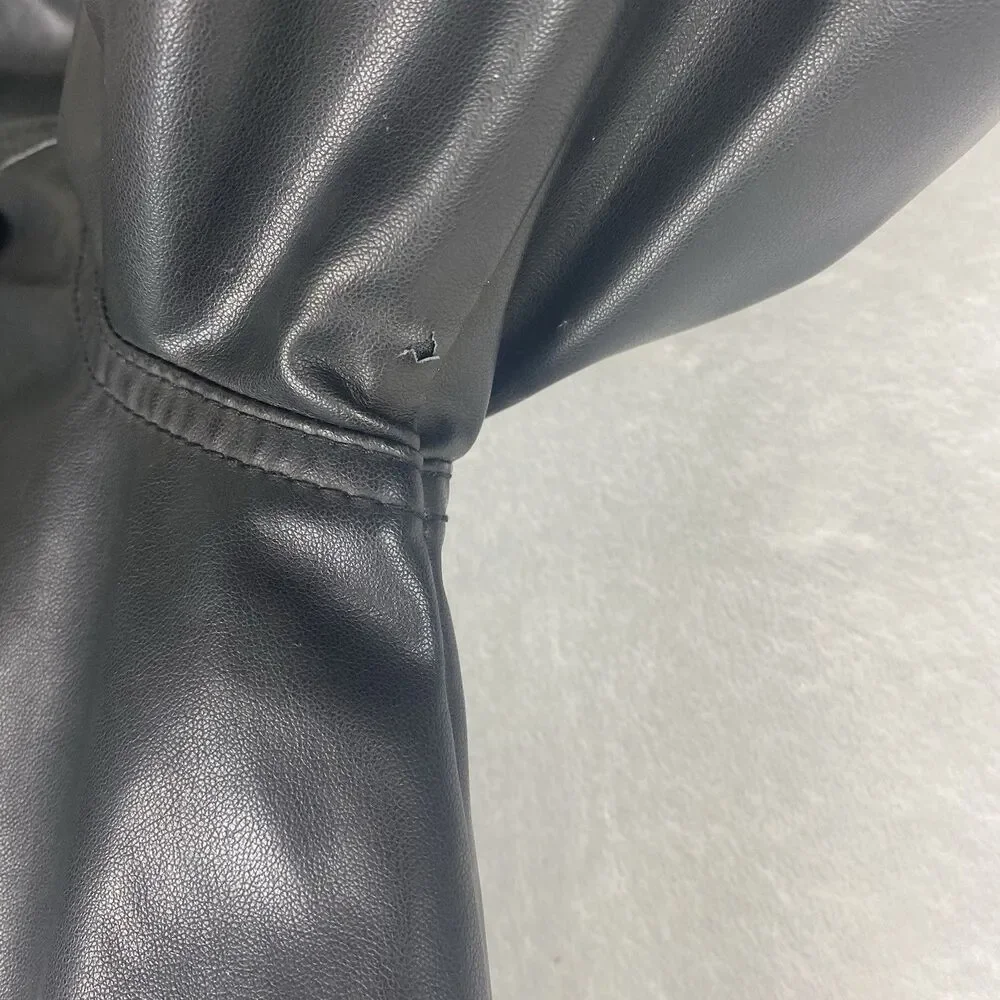 i Jeans By Buffalo Jacket Mens Small Black Hooded Full Zip Pockets Casual